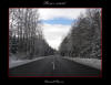 Vinterbillede fra Sverige hvor vejene kan vre uendelige lange og ens.